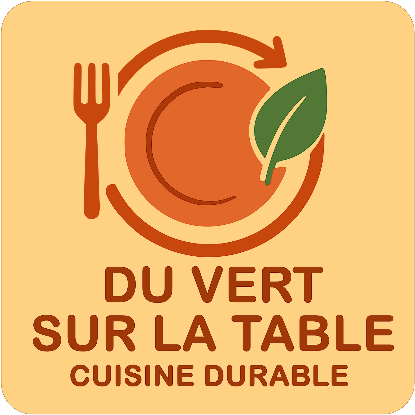 Logo Du vert sur la table
